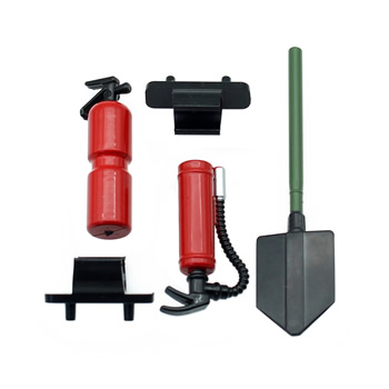 3pcs Mini RC Decoration Accessories Plastic Military Tool Set