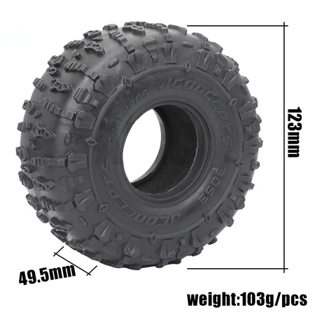 1.9寸胎皮轮胎118X46mm for TRX4 SCX10 90046 - 副本