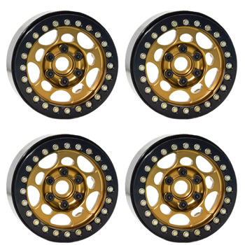 1/10 1.9" Beadlock Wheel Rims for RC Crawler Car​ -Golden
