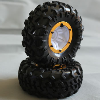 130mm Rubber Inflated Tire for 1/10 RC Crawler