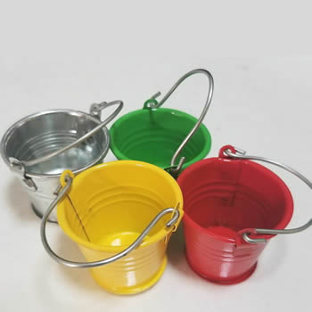 1/10 Color Metal Bucket with Handle 