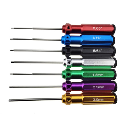 7 Color High-Quality HSS High Speed Steel White Steel Hex Wrencher Hex Screwdriver